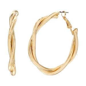 Steve Madden Twist Style Hoop Earring
