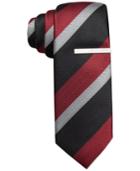 Alfani Red North Stripe Skinny Tie, Only At Macy's