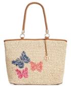 Giani Bernini Butterfly Straw Tote, Only At Macy's