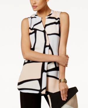 Alfani Prima Printed Draped Top, Only At Macy's