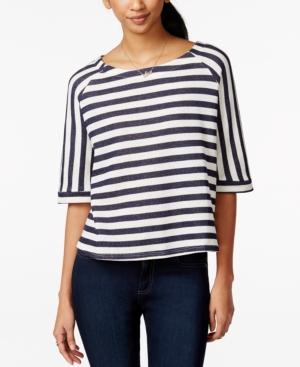 Maison Jules Striped Boxy Top, Only At Macy's