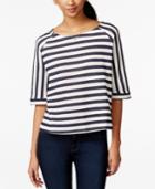 Maison Jules Striped Boxy Top, Only At Macy's