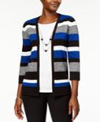 Alfred Dunner High Roller Biadere Layered-look Necklace Sweater