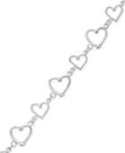 Giani Bernini Sterling Silver Bracelet, Open Heart Link Bracelet