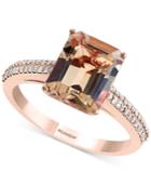 Effy Morganite (2-9/10 Ct. T.w.) & Diamond (1/6 Ct. T.w.) Ring In 14k Rose Gold