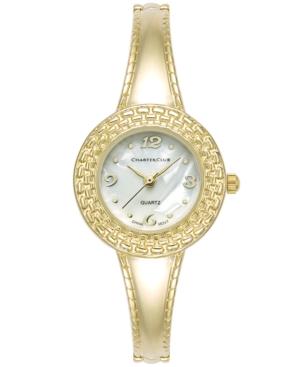 Charter Club Women's Gold-tone Stainless Steel Bracelet Watch 33mm, Only At Macy's