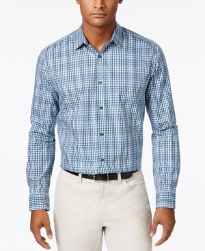 Alfani Men's Cotton Plaid Shirt, Only At Macy's