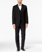 Tommy Hilfiger Black Textured Slim-fit Vested Suit
