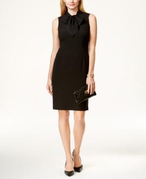 Kasper Scarf-tie Sheath Dress