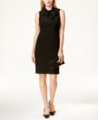 Kasper Scarf-tie Sheath Dress
