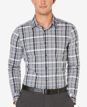 Perry Ellis Men's Non-iron Stretch Plaid Shirt