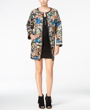 Fair Child Printed Faux-leather-trim Jacket