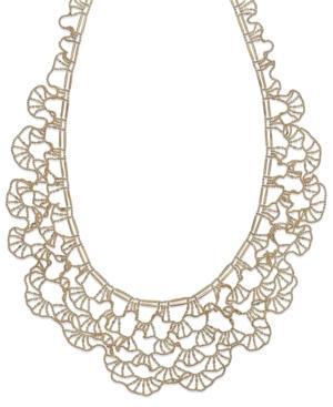 Diamond-cut Bib Necklace In 14k Gold