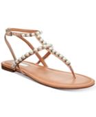 I.n.c. Madigane Embellished Flat Thong Sandals, Created For Macy's Women's Shoes