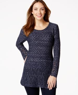 Style & Co. Crochet Sweater Tunic, Only At Macy's