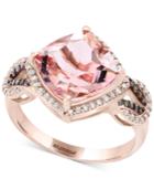 Final Call By Effy Morganite (3-1/2 Ct. T.w.) & Diamond (1/3 Ct. T.w.) Ring In 14k Rose Gold