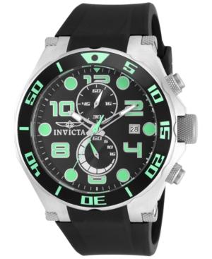 Invicta Men's Chronograph Pro Diver Black Polyurethane Strap Watch 50mm 15394