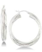 Simone I. Smith Double Twisted Hoop Earrings In Sterling Silver