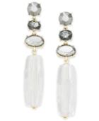 I.n.c. Gold-tone Crystal & Stone Linear Drop Earrings, Crested For Macy's