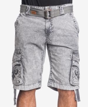 Affliction Men's Silver Stone Cargo Shorts