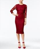 Jessica Simpson Lace Midi Sheath Dress