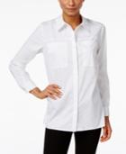 Style & Co. Pocketed High-low Shirt, Only At Macy's