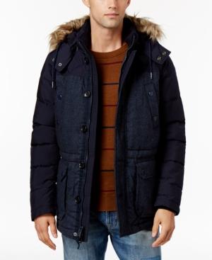 Tommy Hilfiger Men's Fletcher Hooded Parka With Faux-fur Trim