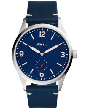 Fossil Men's Vintage 54 Blue Leather Strap Watch 42mm Fs5246