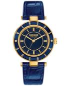 Versus By Versace Women's Blue Leather Strap Watch 34mm Sp8140015