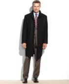 London Fog Coat, Coventry Solid Wool-blend Overcoat