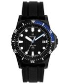 Bulova Watch, Men's Marine Star Black Textured Silicone Strap 44mm 98b159