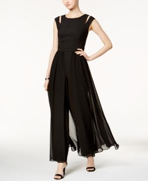Sangria Sheer-skirted Jumpsuit