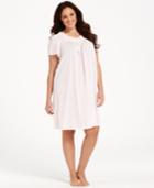 Miss Elaine Plus Size Tricot Flutter Sleeve Short Gown