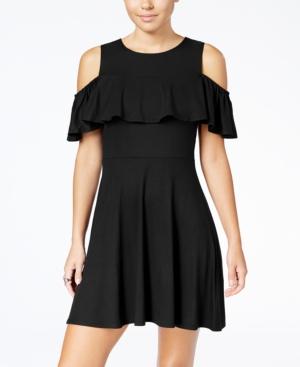 Be Bop Juniors' Cold-shoulder A-line Dress