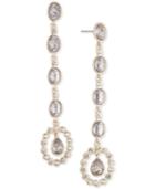Givenchy Crystal & Stone Linear Drop Earrings