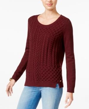 Tommy Hilfiger Carly Cable-knit Sweater, Only At Macy's