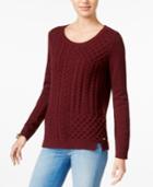 Tommy Hilfiger Carly Cable-knit Sweater, Only At Macy's