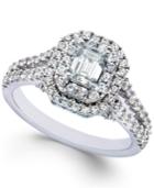 Certified Diamond Engagement Ring In 14k White Gold (1-1/2 Ct. T.w.)