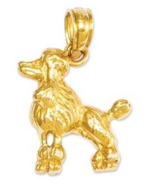 14k Gold Charm, Poodle Dog Charm