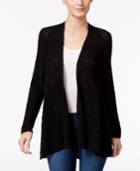Style & Co. Petite Open-front Pointelle Cardigan, Only At Macy's