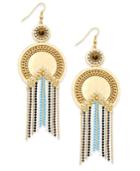 Danielle Nicole Gold-tone Moon Goddess Drop Earrings