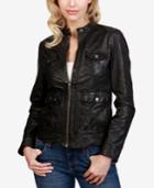 Lucky Brand Leather Biker Jacket