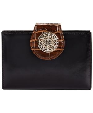 Giani Bernini Florentine Glazed Leather Filigree Frame Indexer Wallet