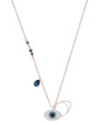Swarovski Rose Gold-tone Crystal Evil-eye 14-7/8 Pendant Necklace