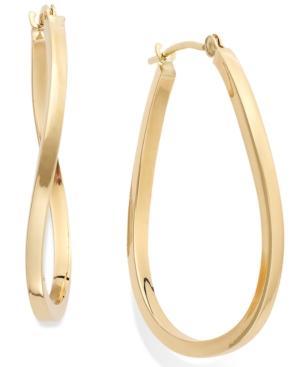 Twist Hoop Earrings In 10k Gold