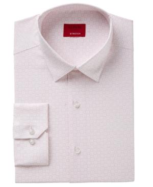 Alfani Men's Slim-fit Stretch Multi-square Print Dress Shirt, Created For Macy's
