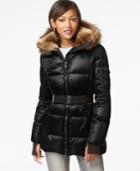 S13/nyc Faux-fur-hood Belted Down Puffer Coat