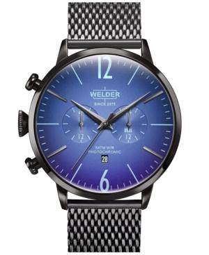 Welder Moody Men's Gunmetal Stainless Steel Mesh Bracelet Watch 45mm