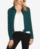 1.state Embroidered Snap-button Jacket