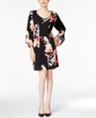 Ny Collection Angel-sleeve Fit & Flare Dress